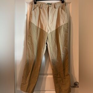 Women’s Cabela’s Hunting Pants. Size 12. Cotton pants with nylon panels. Tan